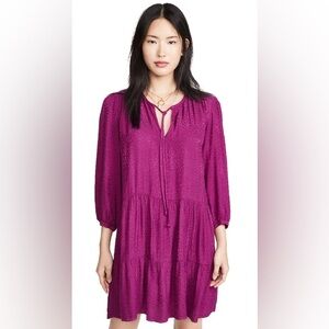 NATION LTD Liza Trapeze Dress In Berry in Size Medium